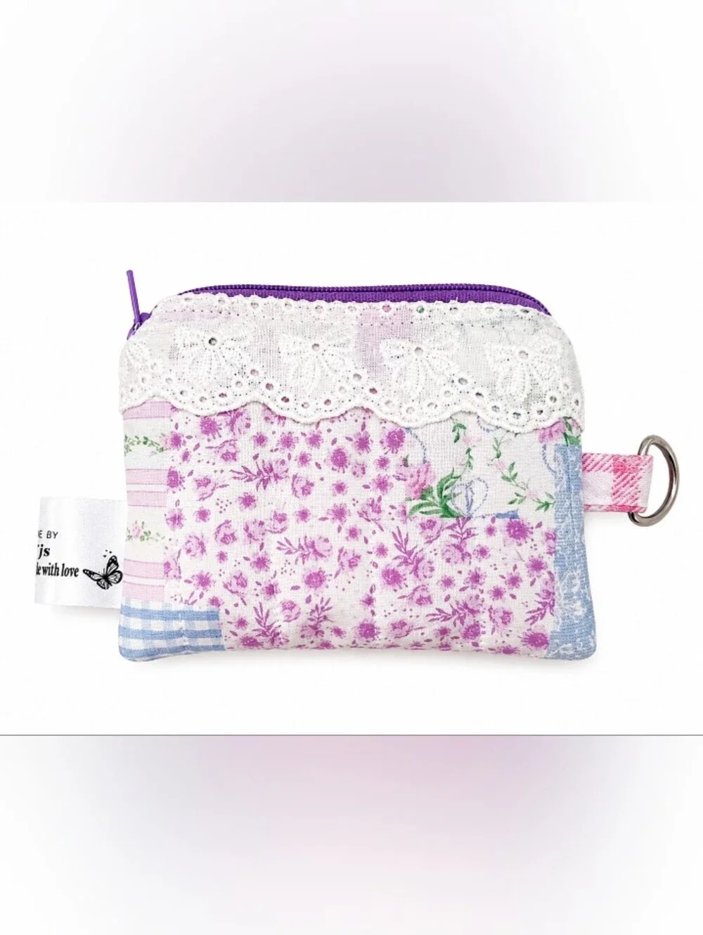 Handmade Quilted Zipper Pouch Wallet